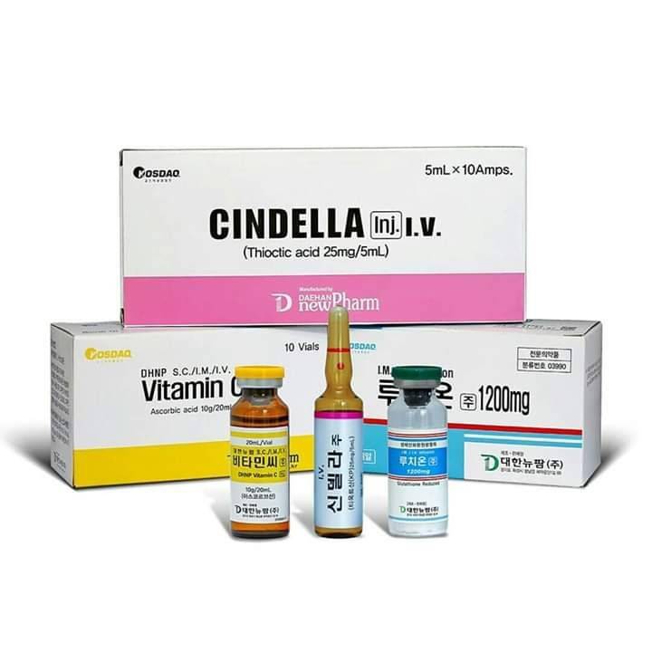 CINDELLA LUTHIONE SET 1200mg (KOREA) เซทซินบำรุงผิวขาวใสเกาหลี